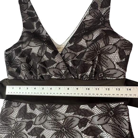 Y2K Whimsygoth Brown / cream‎ Lace overlay Dress w/tule ruffle bottom fairycore - Picture 4 of 15